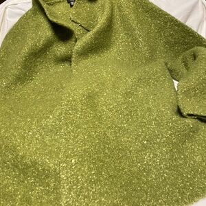 Eileen Fisher 1x green open sweater